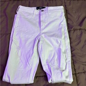 Hollister White Ripped Jeans